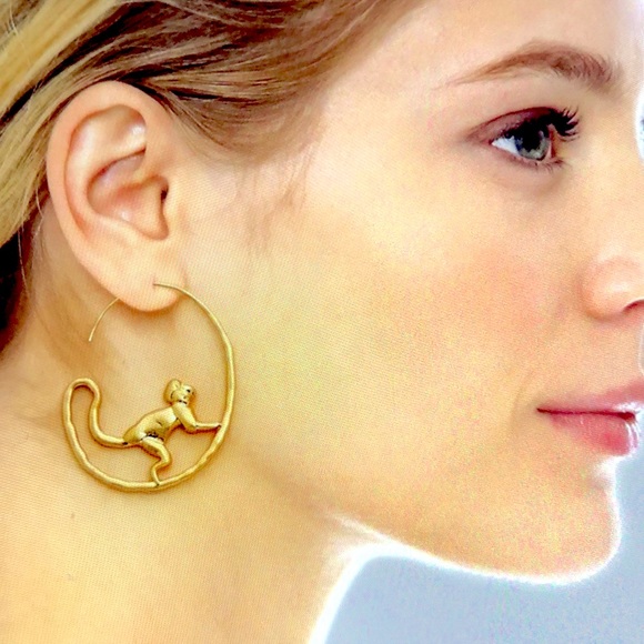 Tory Burch Jewelry - ❌PRICE DROP ❌BNWT TORI BURCH GOLD MONKEY CALL of the WILD EARRINGS.